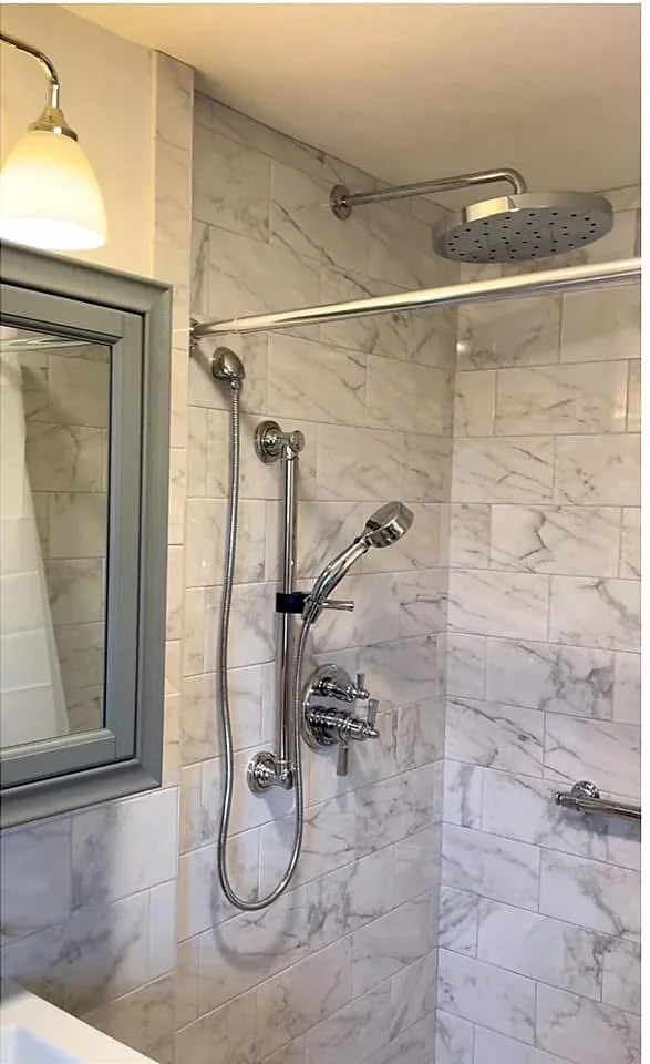 Tile shower finished